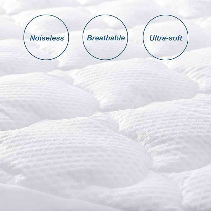 Air Mattress Cover Full Mattress Pad, Thick Quilted Mattress Topper Full - Image 2