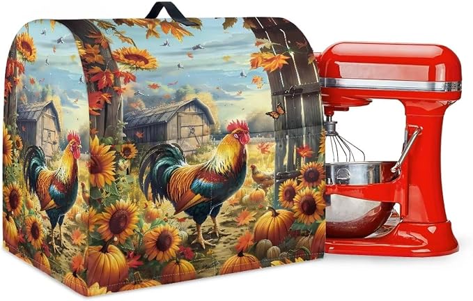 Stand Mixer Cover Rooster Sunflower Stand Mixer Dust Cover Kitchen Counter Food by Unknown