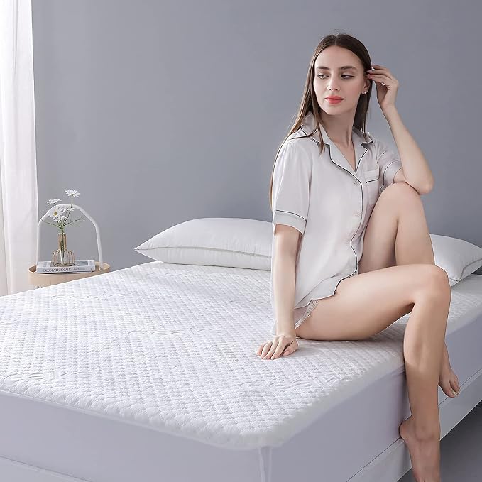 California King Size Waterproof Mattress Protector Fitted Mattress Pad Cover - Image 5