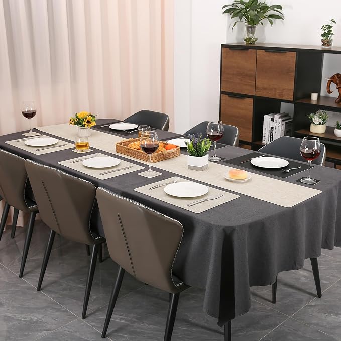 Table Runners 72 Inches Long, Dual-Sided Faux Leather Farmhouse Table Runner - Image 6