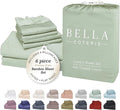 Bella Coterie 6 Piece Luxury Bamboo Viscose Split Top King Size Sheet Set | 34" by BC