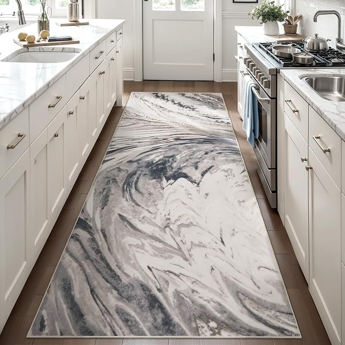 Ciicool 2x6 Washable Runner Rug, Modern Abstract Soft Hallway Rugs Runner by CIICOOLHomeDeco