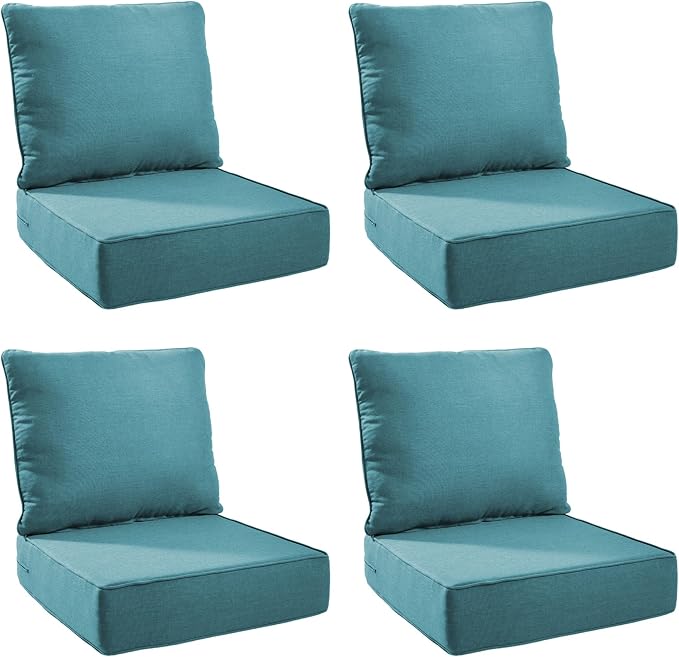 Outdoor Cushion Set for Furniture Patio Furniture, UV Resistant, Water Resistant by PLANNTONNEO