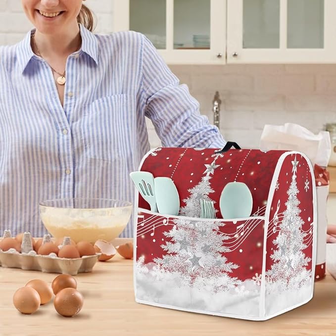 Christmas Mixer Cover for Kitchen Aid 6-8 Quart Stand Mixers, Xmas Tree Kitchen - Image 2