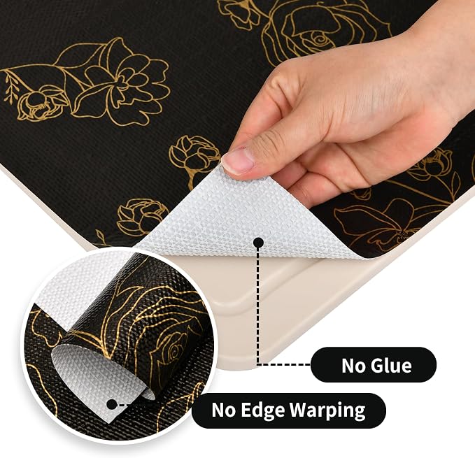 Shelf Liners for Kitchen Cabinets 17.5in x 20FT Non Adhesive Drawer Liner Black - Image 5