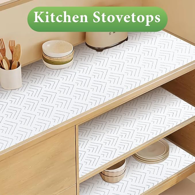 Shelf Liner for Kitchen Cabinets Non Adhesive Drawer Liner Non-Slip Thickened - Image 7