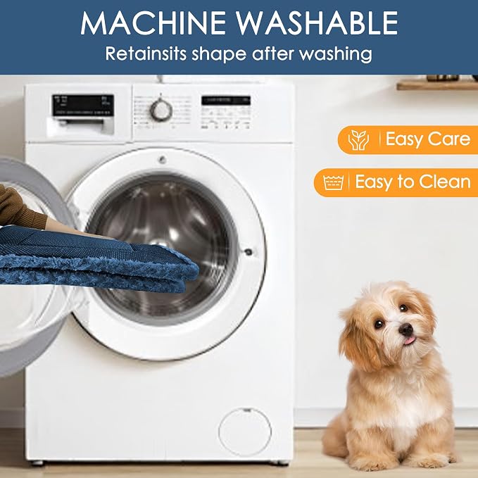 Washable Dog Bed Plush Orthopedic Outdoor Crate Mat - Image 3