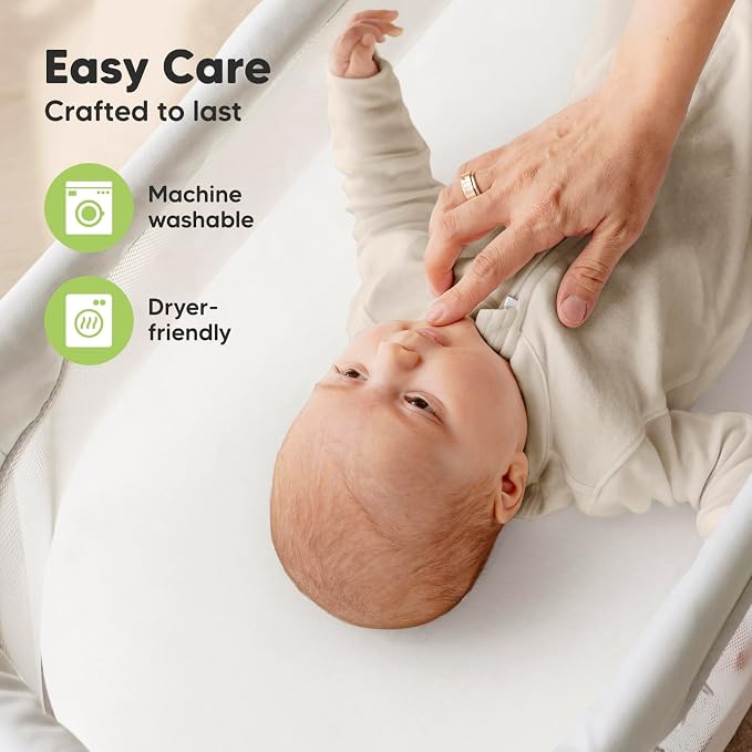 2-Pack Organic Bassinet Sheets for Girls, Boys - Image 7