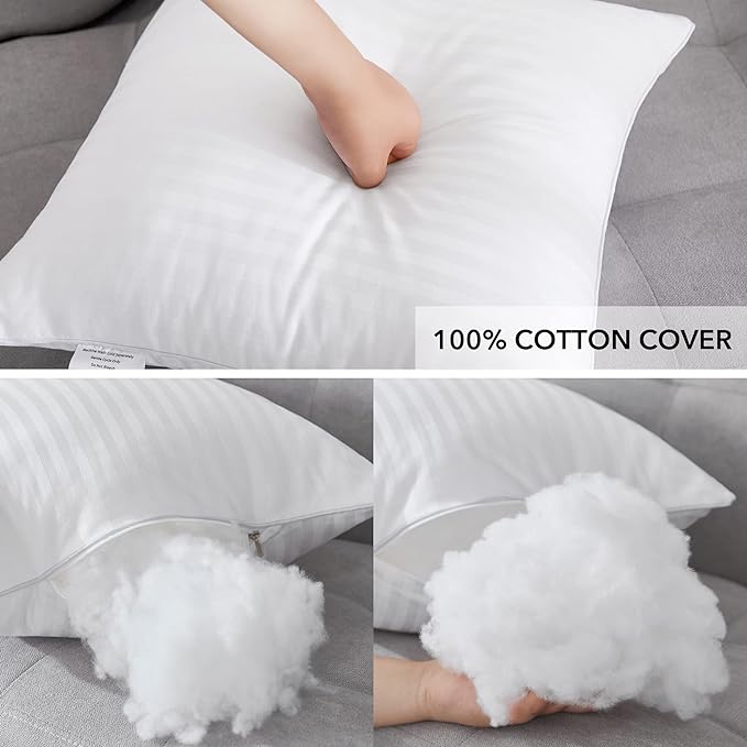 Oubonun 24 x 24 Throw Pillow Inserts, Firm and Fluffy Decorative Square Pillows - Image 7