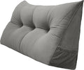 Triangular Reading Bed Rest Pillow Large Bolster Cushion Headboard Backrest by PEACHWELL