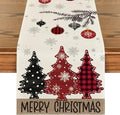 Artoid Mode Red Pine Trees Merry Christmas Table Runner, Winter Xmas Holiday by ArtoidMode