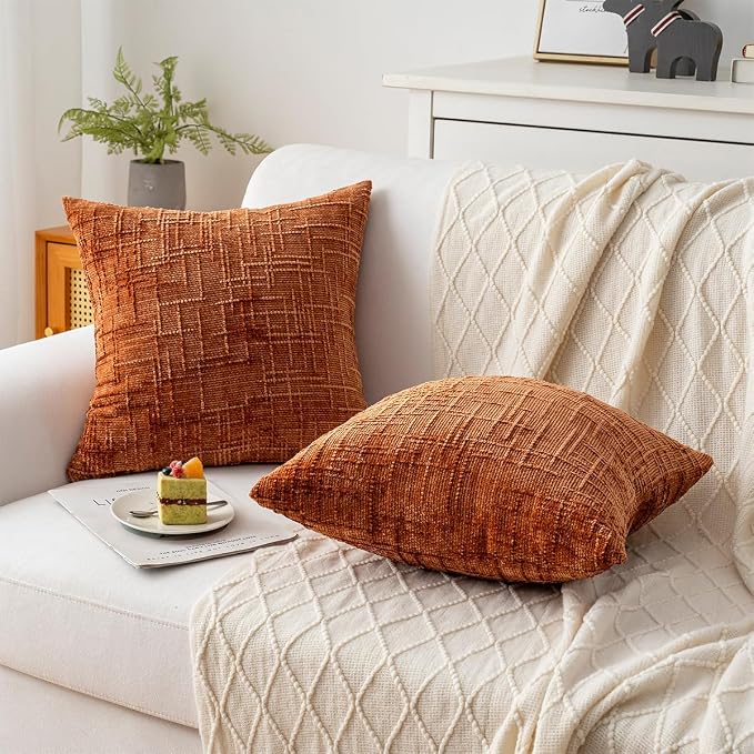 Decorative Throw Pillow Covers 16x16 Inch Set of 2, Soft Solid Farmhouse - Image 6