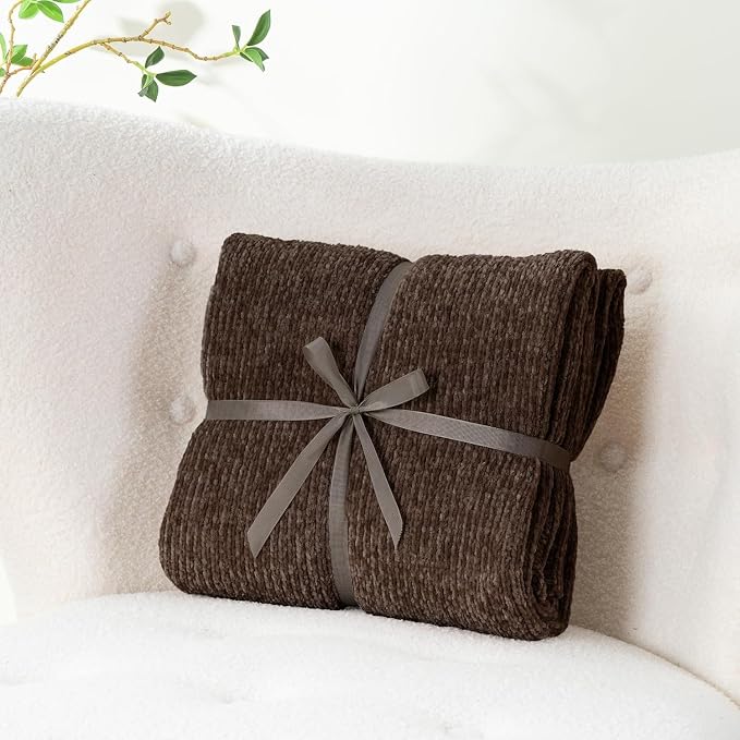 BATTILO HOME Dark Brown Throw Blanket - Image 7