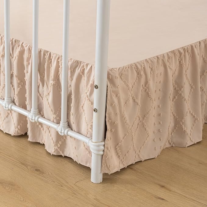 Bed Skirt King Size，Ruffled Cream Bed Skirt by TSUTOMI