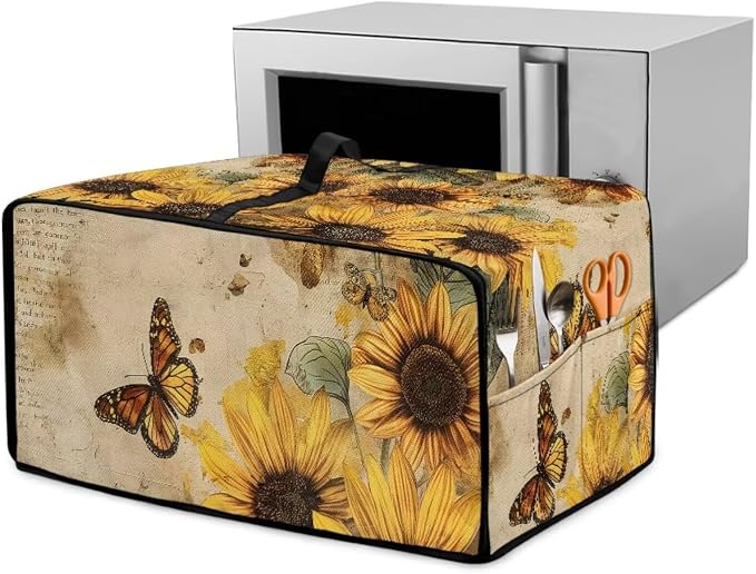 Microwave Oven Dust Cover Dust-Proof Sturdy Microwave Oven Cloth Cover by HwzdsyxlCreativeHomeDecor