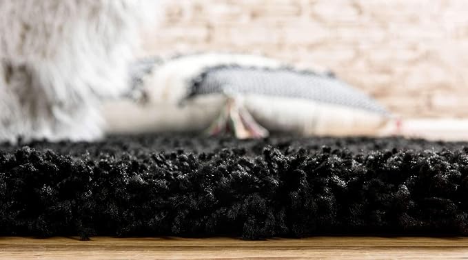 Unique Loom Solid Shag Collection Area Rug - Image 2