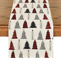 Artoid Mode Xmas Tree Christmas Table Runner, Seasonal Winter Kitchen Dining by ArtoidMode