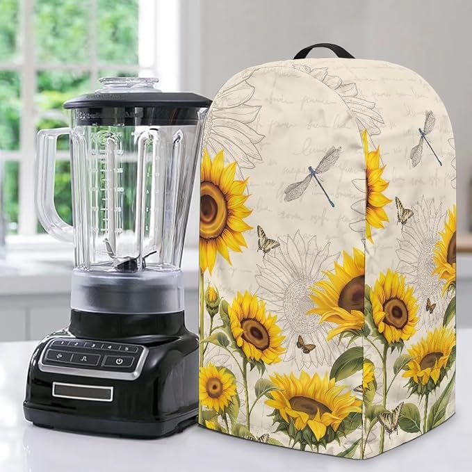 Blender Cover Stand Mixer Covers Dragonfly Sunflower Anti Fingerprint Dust by Unknown
