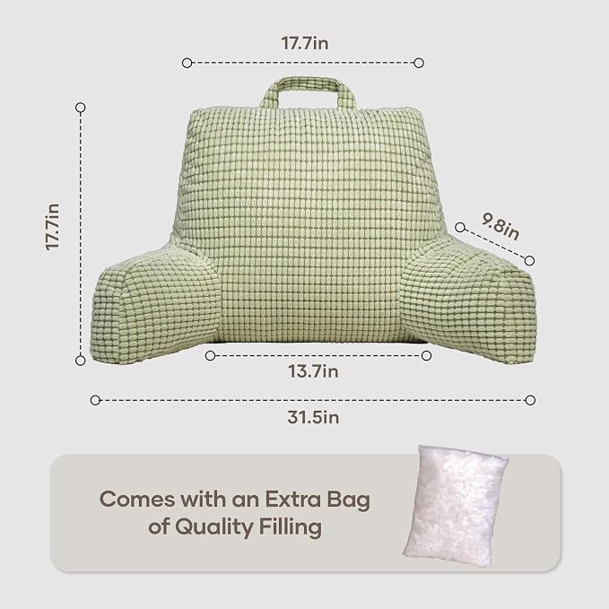 NOONTIDE Reading Pillow with Top Handle, Uniquely Designed Soft Fabric - Image 3