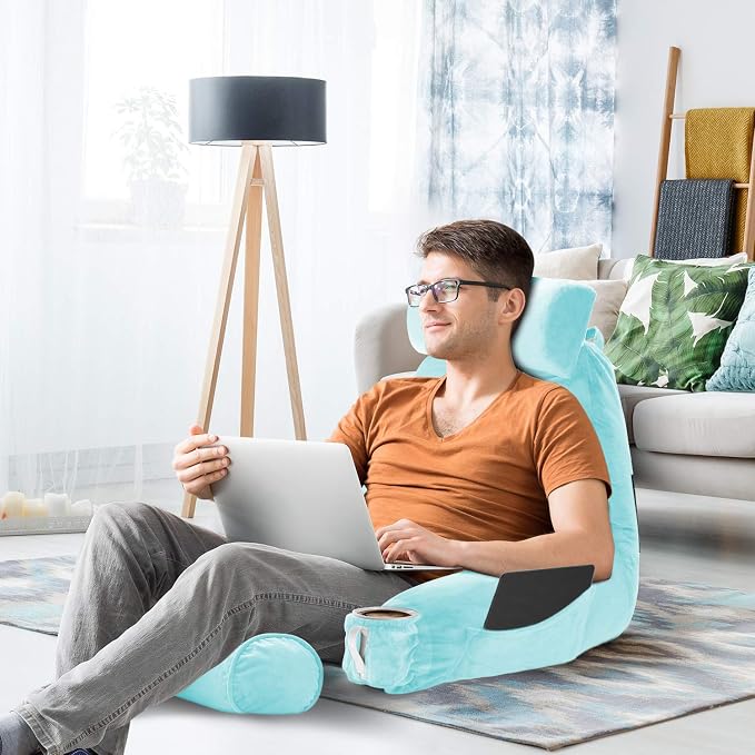 Nestl Reading Pillow with Shredded Memory Foam Includes 2 Neck and Lumber - Image 9