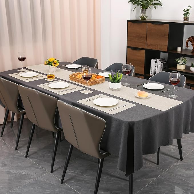 Table Runners 55 Inches Long, Dual-Sided Faux Leather Farmhouse Table Runner - Image 6
