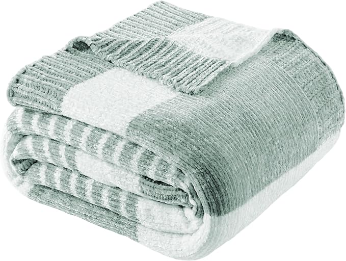 BATTILO HOME Sage Green Throw Blanket by BATTILOHOME