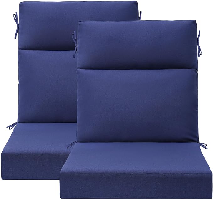 Outdoor High Back Chair Cushion Seat Pads, 44 x 21 Inch Water-Repellent & by Unimatta
