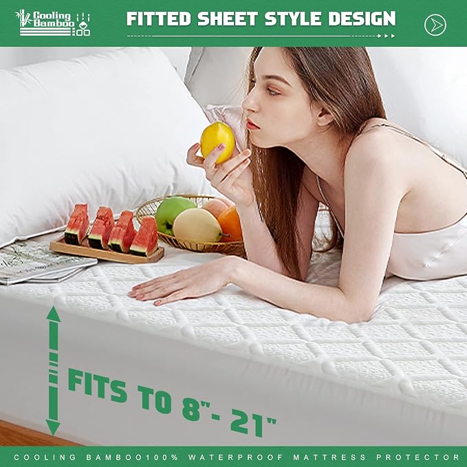 UNILIBRA Cal King Size Waterproof Mattress Protector, 3D Air Rayon Made from - Image 5