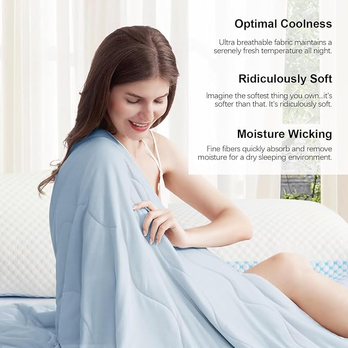 EASELAND Cooling Comforter Queen, Cold Touch Fabric Absorbs Body Heat, - Image 5