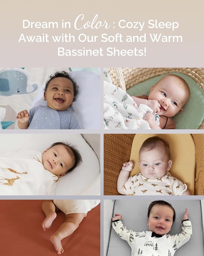 Bassinet Fitted Sheets for 4moms Mamaroo Sleep Bassinet - Image 6
