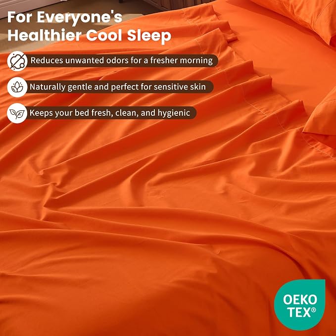 100% Linen Sheet Set Queen Size Extra Deep Pocket Fits 18-24 Inch Mattress - Image 5