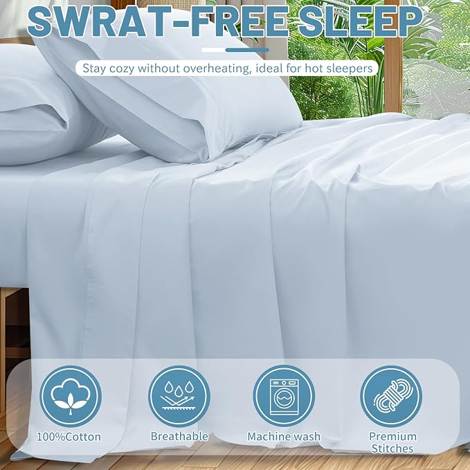Extra Deep Pocket King Sheets 18-24 Inch 100% Egyptian Cotton 1000 Thread Count - Image 6