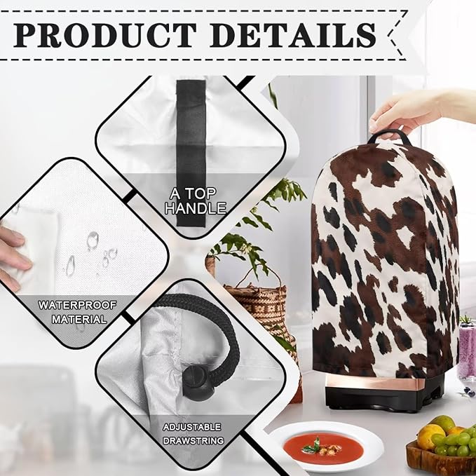 Cow Pattern Blender Cover Kitchen Blender Dust Covers - Image 5