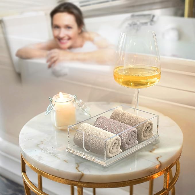 Napkin Holder for Table, Acrylic Guest Towel Holder for Bathroom, Buffet Napkin - Image 3
