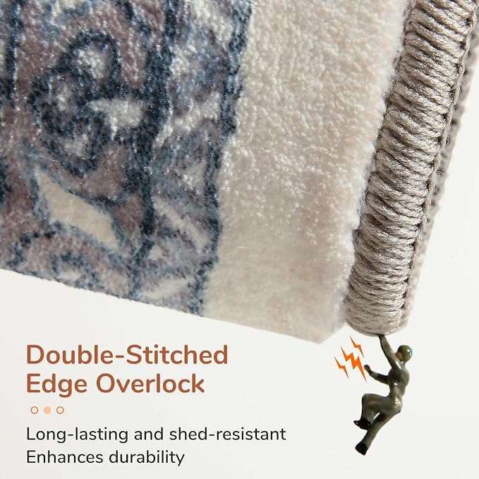 OPPODREAM Thin Area Rugs 4x6, Low-Pile Washable Rugs 4x6 - Image 3