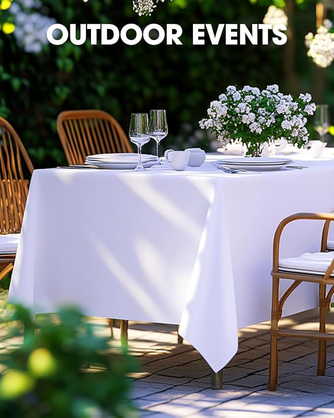 Pureegg Rectangle Table Cloth 60" x 102" – 8 Packs, Durable Polyester - Image 4