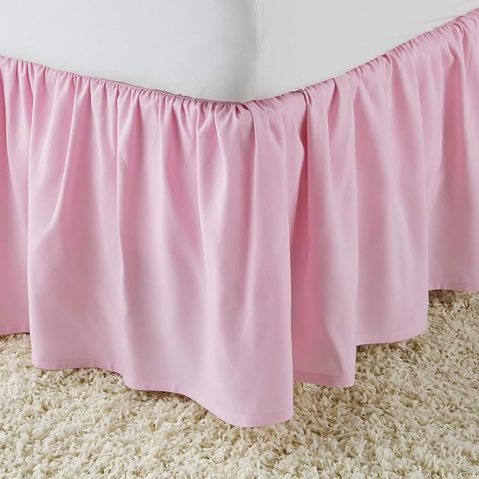 Pink Wrap Around Bed Skirts - Image 2