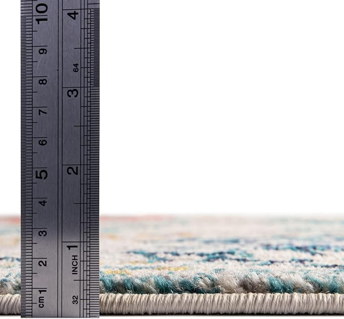 Unique Loom Positano Collection Coastal Modern Turtles Beige Area Rug - Image 2