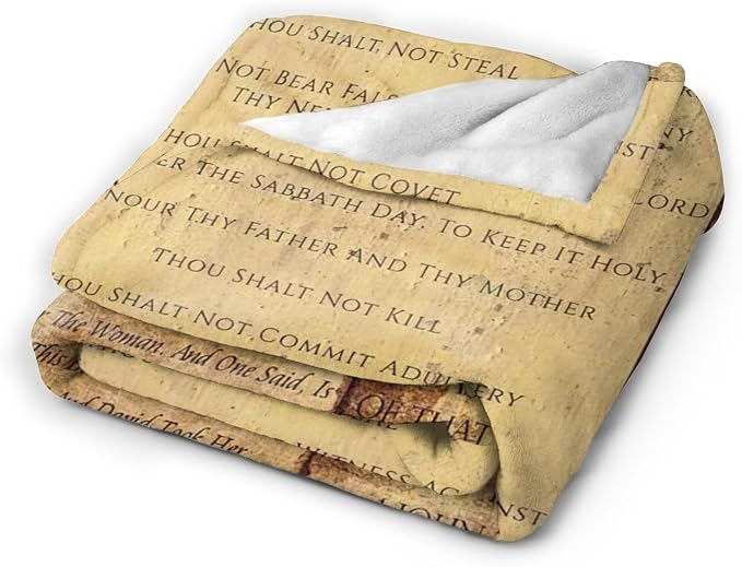 Christian Bible Blanket 10 Commandments Throw Blanket Christian Gifts and Decor - Image 4