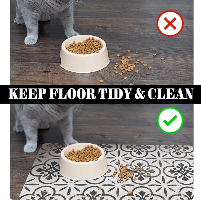 Dog Food Mats for Floors Absorbent, Pet Cat Food Mat - Image 5