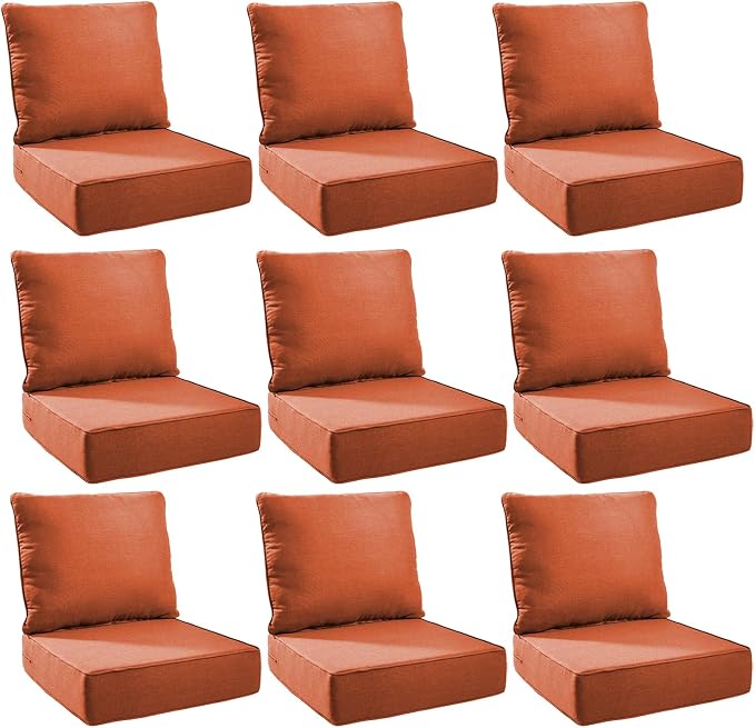 Outdoor Cushion Set for Furniture Patio Furniture, UV Resistant, Water Resistant by PLANNTONNEO
