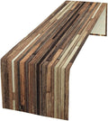 Rustic Wooden Barn Door Table Runner Wood Plank Brown Barnwood Country Lodge by ZhiRain