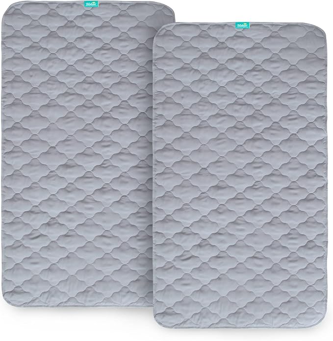 Waterproof Crib Mattress Protector Pad Cover 2 Pack 28" x 52", Anti Slip & - Image 2