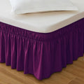 MEILA Wrap Around Bed Skirt Three Fabric Sides Elastic Dust Ruffled 24 Inch by MEILA