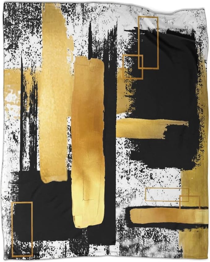 Modern Abstract Geometric Warm Blanket 40x50inch by Kazynee