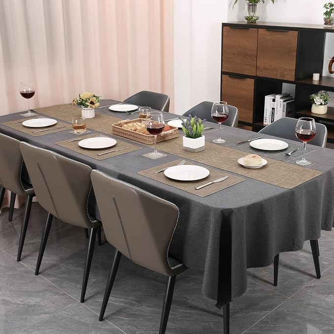 Table Runners 72 Inches Long, Dual-Sided Faux Leather Farmhouse Table Runner - Image 6