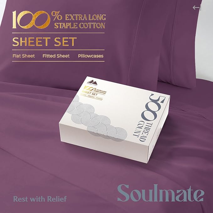 Mayfair Linen 100% Cotton Bed Sheets Queen Sheet Set - Image 3