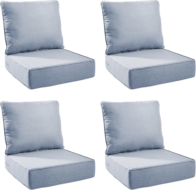 Outdoor Cushion Set for Furniture Patio Furniture, UV Resistant, Water Resistant by PLANNTONNEO
