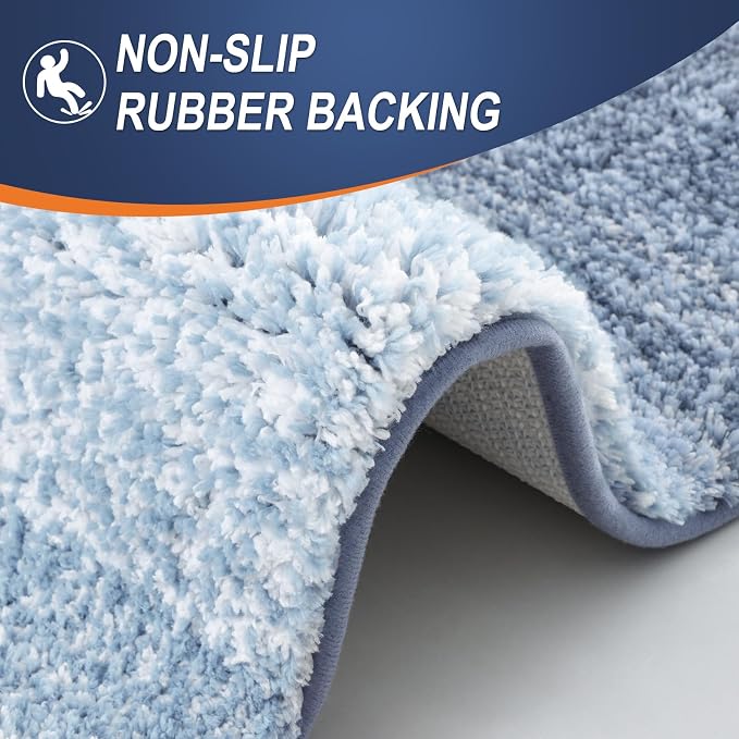OLANLY Bathroom Rugs Mat 40x32, Extra Soft Absorbent Microfiber Bath Rugs - Image 4