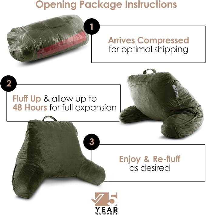 Nestl Reading Pillow with Shredded Memory Foam, Designed - Image 2